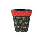 Ap12087 Studio Holly Leaves With Red Check Art Planter 843259135839