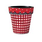 Ap15079 Studio Red Gingham Art Planter 843259131091