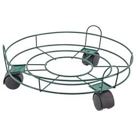 Arcadia Garden Products 705353867330 13 Inch Green Metal Basic Plant Caddy