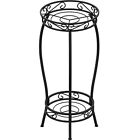 Auledio Plant Stand Rack 2 Tier Indoor Outdoor Multiple Holder Shelf Black