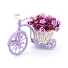 Ax-ay-abhi-84720 Louis Garden Nostalgic Bicycle Artificial Flower Decor Plant Stand Purple