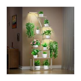 Bk20231220 Bacekoll Plant Stand Indoor With Grow Lights 9 Tiered Metal Shelf 63 Inch Tall Pla