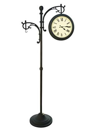 Msm21035g Backyard Creations 72 Inch Outdoor Garden Double Face Pedestal Clock Weather Gauge Analog Thermometer
