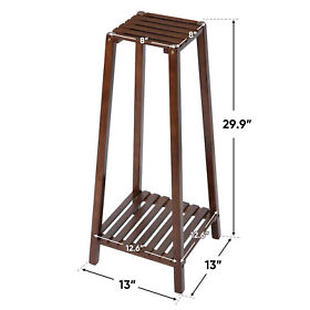 H01-2883 Bamboo Corner Plant Stand Display Tall Flower Rack Flowerpot Holder Home Decor