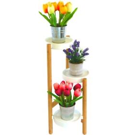 Bamboo Plant Stand Indoor 3 Tier Tall Corner Flower