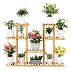 Bamboo Plant Stand Rack 4 Tier Indoor&outdoor Multiple Flower Pot Holder