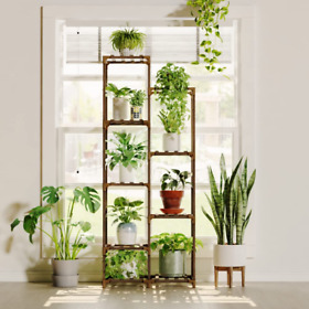 Bamworld Tall Plant Stand For Indoor Plants Outdoor Corner Shelf Flower St