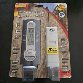 Bass Pro Shops 757456987866 Shop Indoor Outdoor Wireless Thermometer With Time Minimum Maximum Record