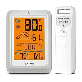 Bayga 774980533239 Indoor Outdoor Thermometer Wireless Weather Station 330ft Range Remote Senso
