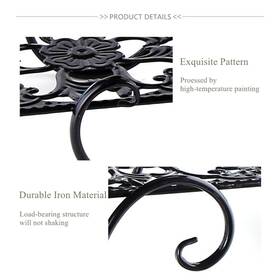 Bestcosty 921047442588 2-tier Metal Plant Stand Storage Rack Shelf Flower Pot Holder