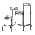 Black 4 Tier Metal Plant Stand Shelf Foldable Screen 817515011854