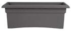 Ver26908 Bloem Veranda Window Deck Box Planter Charcoal Gray 26inch X 11inch