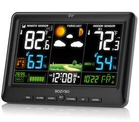 Bozybo Ka003 Weather Station Wireless Indoor Outdoor Thermometer Digital Black