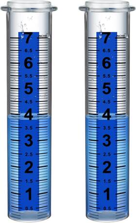 Ylj-005 Brand Ricihene Rain Gauge Replacement Tube Accurate Gauges Outdoors 2 Large Scale
