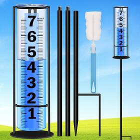 Raingauge0810 Brand Ryoeikt Rain Gauge Outdoor Upgraded Accurate Freeze Proof Thickened Gauges