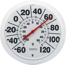 Branded 711181600100 Springfield Indoor Outdoor Big And Bold Dial Thermometer Wireless W