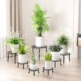 Branded01 705353817502 7 Pack Metal Plant Stands For Outdoor Indoor Anti-rust Iron Flower Pot O