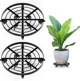 Plg-mpl2002 Branded01 2pack 20 Inch Plant Caddy With Wheels Heavy Duty Rolling Stand Round Dol