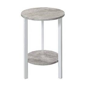 89736261 Breighton Home 23.75 Inch Graystone 2 Tier Plant Stand Faux Birch/white -