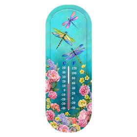 Th01393 Briarwood Lane Dragonfly Garden Metal Thermometer