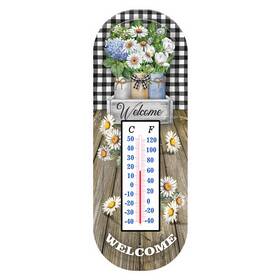 Th01696 Briarwood Lane Crated Mason Jars Metal Thermometer