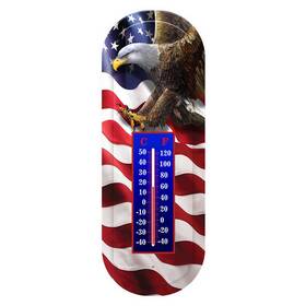 Th02265 Briarwood Lane Freedom Eagle Metal Thermometer