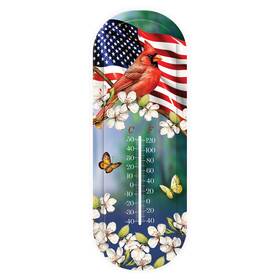 Th02503 Briarwood Lane American Cardinal Metal Thermometer
