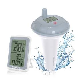 Bubbacare 763297972725 Floating Pool Thermometer And Receiver Set Wireless