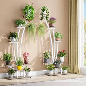 Bb-u0171gx1 Byblight Plant Stand 59.84 Inch Hx23.62 Wx11.81 D Heavy Duty 5-tier Indoor White Gray