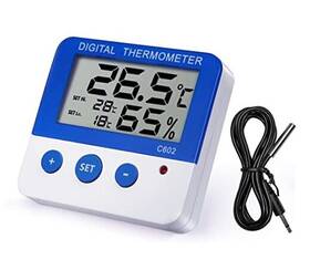 C602 Cangda Reptile Thermometer Hygrometer With High Low Temperature Alarm Digital 1