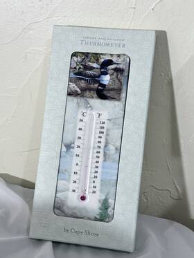 Cape Shore 096164491020 Cermaix Thermometer Loon Indoor Outdoor New In Box Northern Song