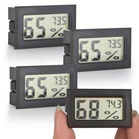 Cpt2401th-4p-bk Caphont Mini Digital Thermometer Hygrometer 4 Pack Room Indoor Humidity
