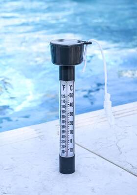 Carrie Box 262382590708 Large Floating Pool Thermometer With Rope Easy To Read Temperature Display
