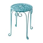 28079493 Cast Iron Plant Stand Teal Color With Distressed Finish Beautiful