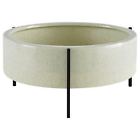 Ceramic-planter-stoneware-93292 Ceramic Planter Stoneware Iron Shelf Stand Two Tone 689343093292