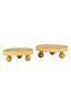Cfan1064 Kalalou Traditional Set Of Two Round Wooden Risers 841628172270
