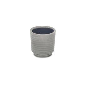 Cheungs 785853070584 Celadon Gray Ceramic Rippled Planter