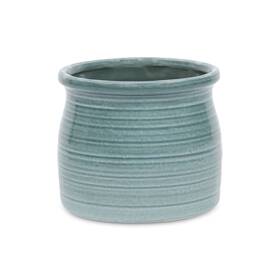 Cheungs 785853070621 Celadon Gray Ceramic Curved Planter