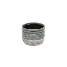 Cheungs 785853072069 Medea Gray Ceramic Two-toned Round Pot