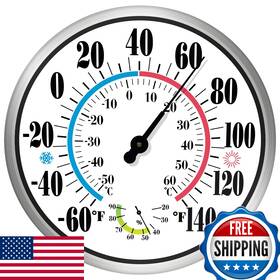 Chivenido B094n2nzzx 12 Inch Outdoor Thermometer Large Numbers - Decorative Thermometers For Pati