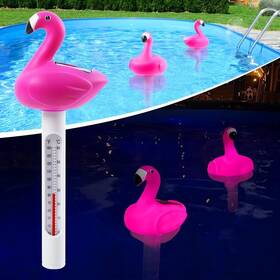 Chlorstar 721927624116 Floating Pool Thermometer Solar Flamingo Easy Read