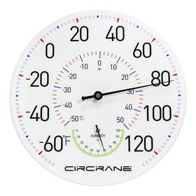 Sh-070-1 Circrane 12 Inch Ourdoor Thermometer With Hygrometer Large Round Wall Sh-070-1 Circrane 12 Inch Ourdoor Thermometer With Hygrometer Large Round Wall