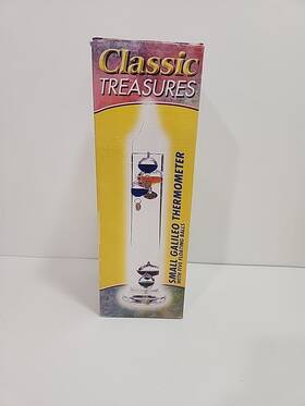 Classic Treasures 643307652994 Galileo Thermometer - Fahrenheit 15 Inch High 7 Colored Spheres