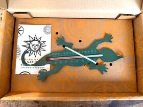 66036 Coldwater Creek Hand-crafted Gecko Iron Thermometer Brand New Ships Free