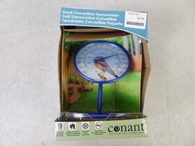 Conant 721002911124 New T6 Bluebird Small Convertible Thermometer Outdoor Garden Decor Royal