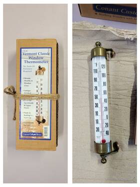 Conant Custom Brass 749460003922 Vermont Antiqued Classic Window 7.5 Inch Thermometer T-23