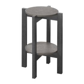 U14-183 Convenience Concepts Planter 2-tier Indoor Particle Board Plant Stand In Black