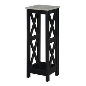 2-tiers Convenience Concepts U14-231 Plant Stand 31.75 Inch Tall Square Wood Top Shelves With