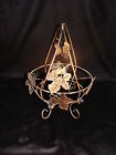 Copper Plant Basket Grape Toned Accessory Holder Tabletop Leaf Metal Stand