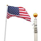 Cos-h01-1262-g4 Used Sectional Flagpole Kit Outdoor Halyard Pole Us 758277363051
